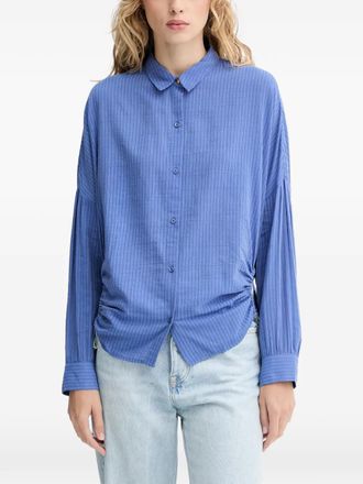 Sessun drawstring textured shirt - Blue