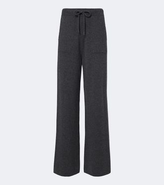 Max Mara Pantaloni a gamba larga in maglia di cashmere