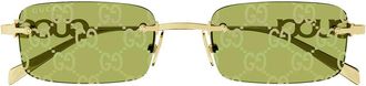 Gucci Sunglasses Gg1808 S 002 Gold/Green Men