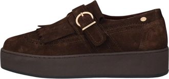 Fred De La Bretoniere Edia Reva Loafer - Dames - Loafers - Bruin - 38 EU - Leer - Schoenen