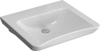Vitra Lavabo S20 600 X 545/510 Mm Sin Orificio Para Grifer&iacute;a, Sin Orificio Rebosadero Blanco