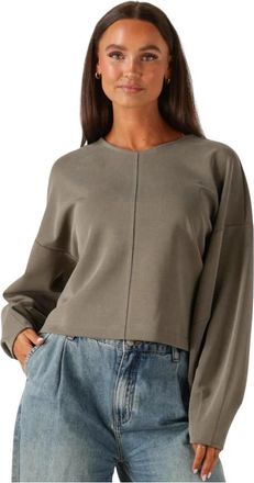 Summum Broeken Washed Modal Scuba - Dames - Blouses - Groen - XS - Overhemden