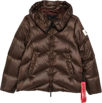 Afterlabel padded hooded jacket - Brown
