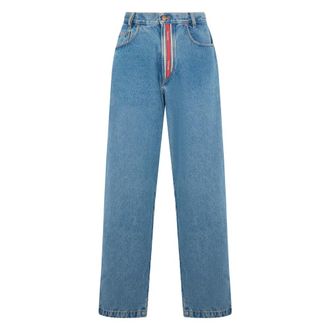 Diesel Straight Jeans, male, Blue, Size: W34 Blue Denim Pants