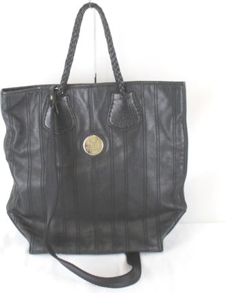 Celine Black Leather Tote Bag (Pre-Owned)