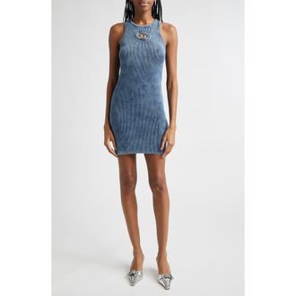 Diesel M-Anchorage-SL Rib Body-Con Minidress in Peacoat Blue at Nordstrom, Size Xx-Small