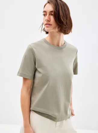 Contemporaine Womens Pima cotton relaxed T-shirt