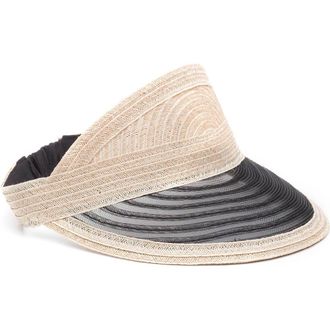 Eugenia Kim Vicky Hemp Blend Vented Straw Visor in Natural at Nordstrom Rack