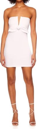 Susana Monaco V-Wire Bow Dress In Sugar