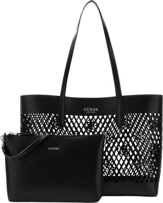 Guess Letty 2 IN 1 Tote - Dames - Shoppers - Zwart - ONE Size - Tassen