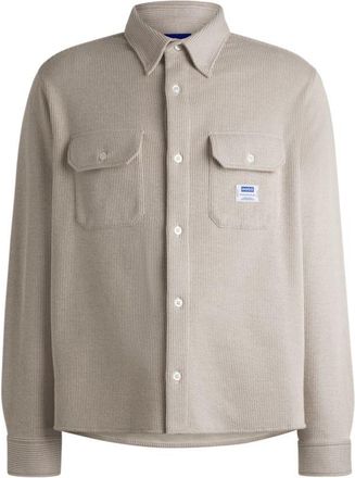 HUGO BOSS Oversize-fit shirt in structured cotton