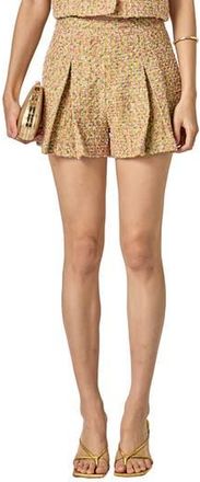 English Factory Pleated Tweed Shorts in Yellow Multi at Nordstrom Rack, Size X-Small