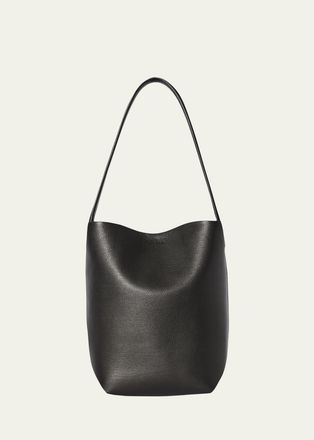 The Row Park Small North-South Tote Bag in Waxed Leather