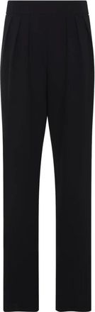 Giorgio Armani Slim-fit Trousers, female, Black, Size: S Pleated Front Trousers