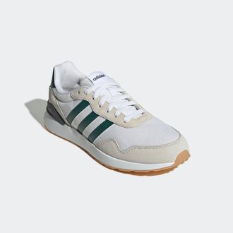 adidas Sneaker ADIDAS SPORTSWEAR RUN 60S 4.0, Herren, Gr. 42,5, weiss (cloud wei&szlig;, collegiate gr&uuml;n, grau one), Leder, Textil, Schuhe Sneaker