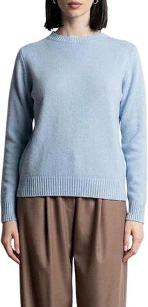 Kaos Jersey de punto con cuello redondo - Knitwear - Mujer - Azul - XS