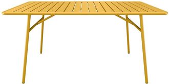 VENTE-UNIQUE.COM Mesa jard&iacute;n acero mostaza