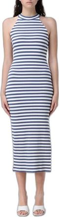 Emporio Armani Abito in viscosa stretch a costine - - Dresses - Donna - Blu - M