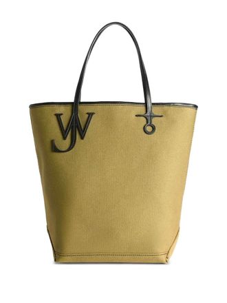 J.W.Anderson large Anchor tote bag - unisex - Grained Calf Leather/Rubber - OS - Green