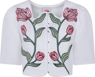 Farm Rio Shirt Short Sleeve Flower