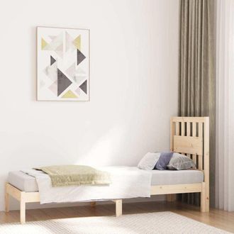 vidaXL Estructura De Cama Individual Peque&ntilde;a Sin Colch&oacute;n Madera Maciza Vidaxl