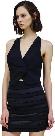 Nenette Mouwloze Gilet - Dames - Feestkleedjes - Zwart - L - Polyester - Kleedjes