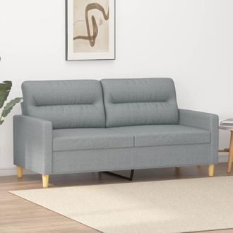 vidaXL Vidaxl - Divano a 2 Posti Grigio Chiaro 140 cm in Tessuto