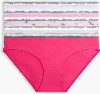 Tommy Hilfiger Womens Logo Band Mix Bikini 5-Pack - Pink - L