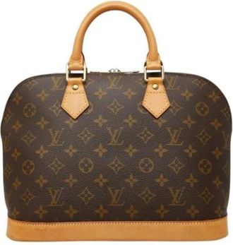 Louis Vuitton Pre-owned Monogram Handbag - Dames - Vintage Handtas - Bruin - ONE Size - Leer - Vintage