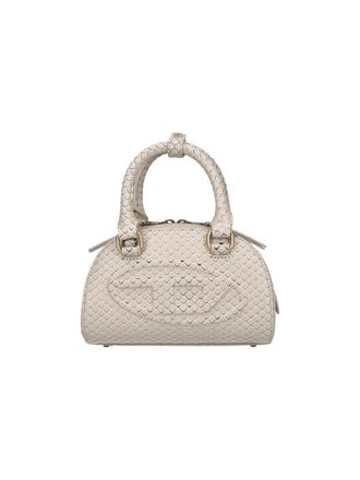 Diesel Beige 1dr Dome Textured Leather Bag