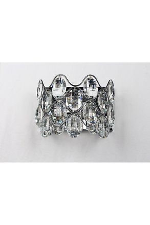 Netlighting Raina 2 Light Chrome Wall Light in Grey