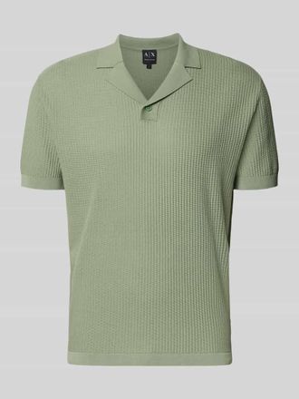 A|X Armani Exchange Regular Fit Poloshirt mit Reverskragen und V-Ausschnitt in Hellgruen, Gr&ouml;&szlig;e XXL