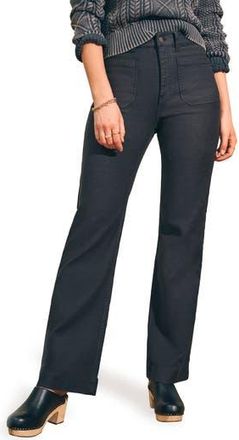 Faherty Stretch Terry Wide Leg Pants in Washed Black at Nordstrom Rack, Size 24