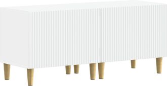 vidaXL Mueble De Tv Blanco Madera De Ingenier&iacute;a Vidaxl