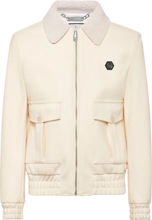 Philipp Plein Wollen pilotenjack met sjaal