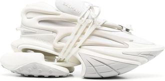 Balmain Unicorn chunky low-top sneakers - men - Calf Leather/Calf Leather/Rubber/Rubber/Fabric/Fabric - 42 - White