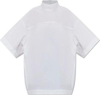 Ami Shirt met opstaande kraag - Dames - Blouses - Wit - 2XS - Katoen - Overhemden