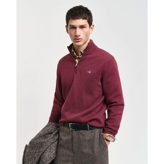 GANT Heren Gant Casual Katoenen Half-Zip Sweatshirt in Rood