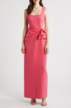 Vince Camuto Gathered Waist Column Dress in Coral at Nordstrom, Size 16