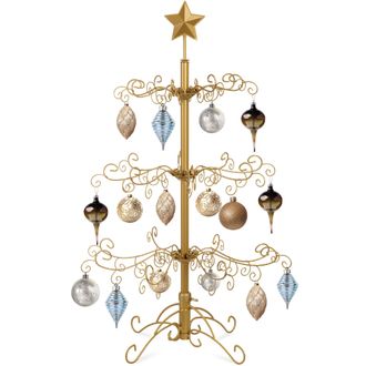 Best Choice Products 3ft Wrought Iron Ornament Display Christmas Tree w/ Easy Assembly, Stand