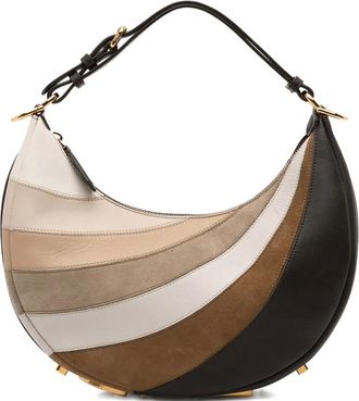 Fendi 2010-2025 Small Calfskin and Suede Rainbow Fendigraphy hobo bag - Bruin