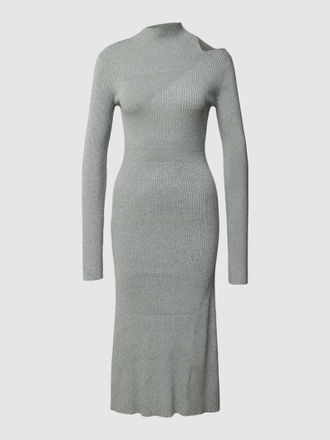 Calvin Klein Strickkleid aus Viskose-Mix in Melange-Optik in Mittelgrau Melange, Gr&ouml;&szlig;e XS