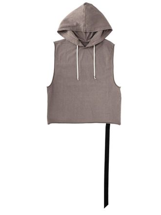 Rick Owens Sleeveless Tunic Long Strap Hoodie Top