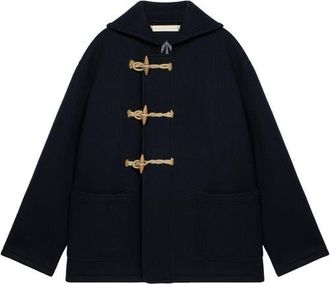 Fortela Duffle Virgin Wool Jacket in Blue at Nordstrom, Size 54 Eu