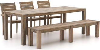 Rough Country Rustic Furniture ROUGH-S 220cm dining tuinset met bank 5-delig stapelbaar