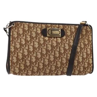 Dior Pre-owned Cross Body Bags, female, Brown, Size: ONE SIZE Pre-owned Trotter Canvas Shoulder Bag
