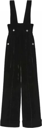 Gucci Zijden viscose jumpsuit met manchetten - Dames - Jumpsuits - Zwart - S - Jumpsuits & Playsuits
