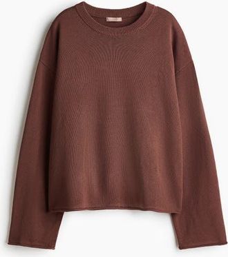 H&M Roll-edge Jumper in Brown at Nordstrom, Size Xx-Large