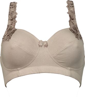 Elbrina B&uuml;gelloser BH ELBRINA, Damen, Gr. 100, Cup B, fudge, Obermaterial: 95% Baumwolle, 5% Elasthan, BHs B&uuml;gelloser BH