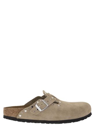 Birkenstock Boston Rivet - Suede Leather Clog With Studs